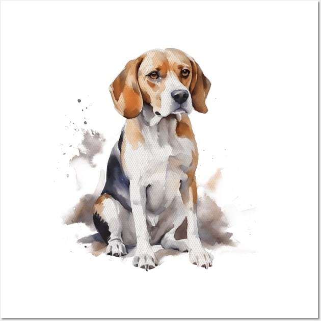 Beagle Watercolor Style Wall Art by Gadsengarland.Art